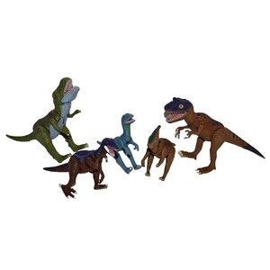 T-Rex Mini Animal Figure Dinosaur Raptor lot 5pc Jurassic set‎ cake toppers
